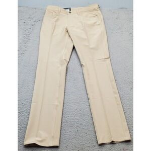 Dunning Golf Pants Mens 32x32 Tan Stretch Performance Flat Front Straight Leg